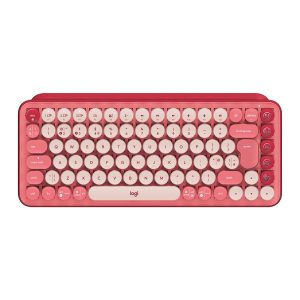 Logitech POP Keys Wireless Mechanical Emoji Keyboard - Rose