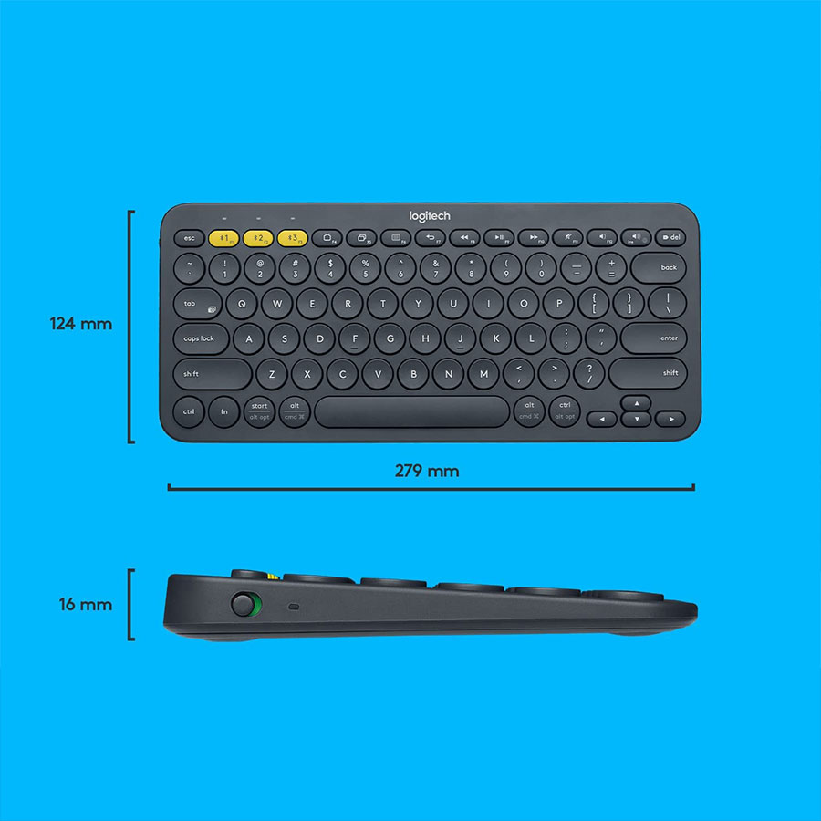 Logitech K380 Wireless Keyboard - Black - Setra