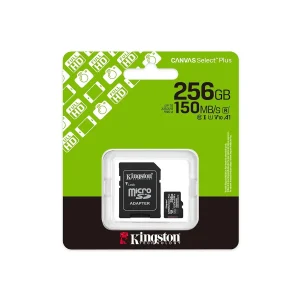 Kingston Digital 256GB SDXC Canvas Select Plus 150MB/s Read A1 w/Adapter