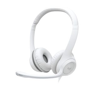 Logitech H390 Stereo Headset with Noise-Cancelling Mic - White