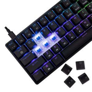 PowerCube G4250 Vector Gen7 Ryzen 5 7500F/ 16GB DDR5/ NVMe 1.0TB/ RTX5060 8GB + ПОДАРОК White Shark Shinobi 2 60% Mechanical RGB Blue Switch Hot-Swap Gaming Keyboard – Black - Image 7