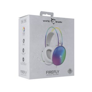 White Shark Firefly Gaming Headphones - White - Image 6
