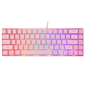 White Shark Ronin 60% Membrane Gaming Keyboard RGB Pink
