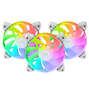 Mars Gaming MF-3AR Kit 3x120mm Fans White