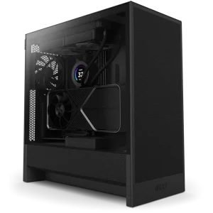 NZXT H5 Flow Compact Mid-Tower ATX Airflow Case - Black