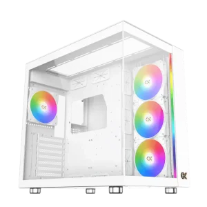 XIGMATEK Aqua Ultra Arctic Mid Tower 7x120mm Z20A Arctic ARGB Galaxy II Fan Control Kit Gaming Case - White